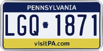 PA license plate LGQ1871