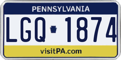 PA license plate LGQ1874
