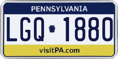 PA license plate LGQ1880