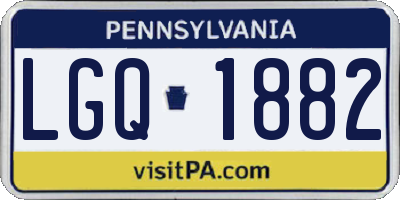 PA license plate LGQ1882