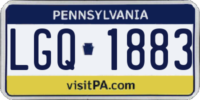 PA license plate LGQ1883