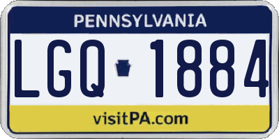 PA license plate LGQ1884