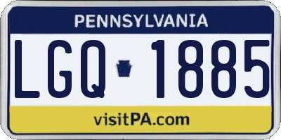 PA license plate LGQ1885
