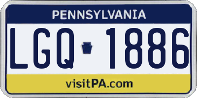 PA license plate LGQ1886