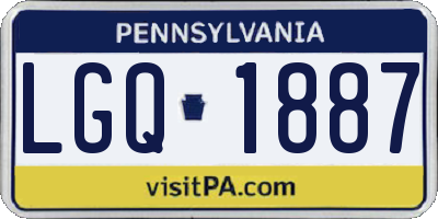 PA license plate LGQ1887