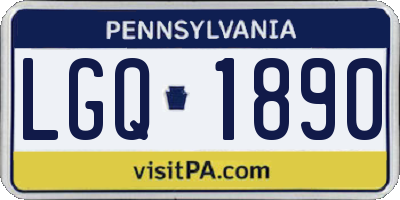 PA license plate LGQ1890