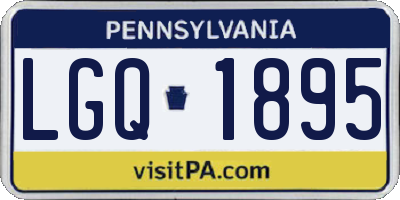 PA license plate LGQ1895