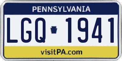 PA license plate LGQ1941