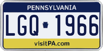 PA license plate LGQ1966