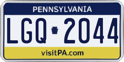 PA license plate LGQ2044