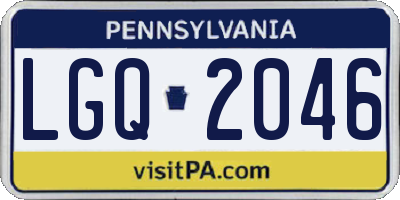 PA license plate LGQ2046