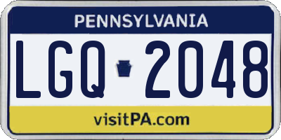 PA license plate LGQ2048