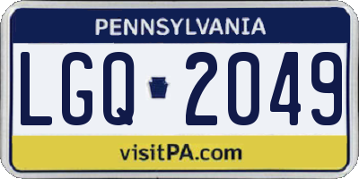 PA license plate LGQ2049