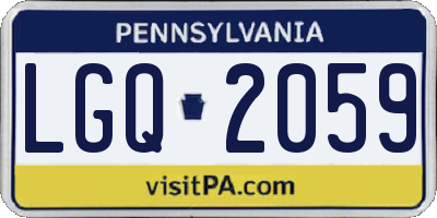 PA license plate LGQ2059