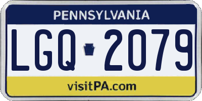 PA license plate LGQ2079