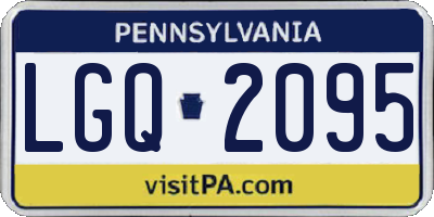PA license plate LGQ2095