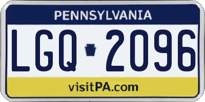 PA license plate LGQ2096
