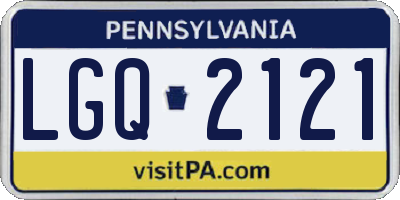PA license plate LGQ2121
