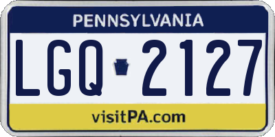 PA license plate LGQ2127
