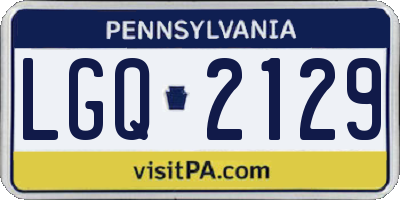 PA license plate LGQ2129