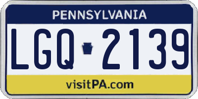 PA license plate LGQ2139