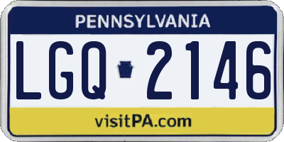 PA license plate LGQ2146