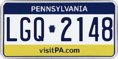 PA license plate LGQ2148