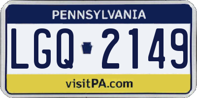 PA license plate LGQ2149