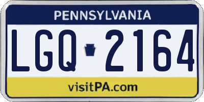 PA license plate LGQ2164
