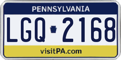 PA license plate LGQ2168
