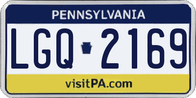 PA license plate LGQ2169