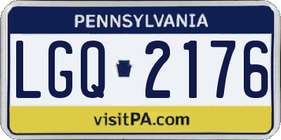PA license plate LGQ2176