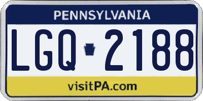 PA license plate LGQ2188