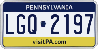 PA license plate LGQ2197