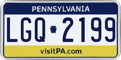 PA license plate LGQ2199