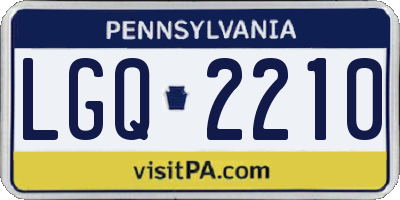 PA license plate LGQ2210