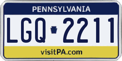 PA license plate LGQ2211