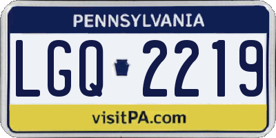 PA license plate LGQ2219