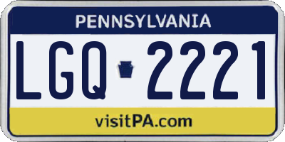 PA license plate LGQ2221