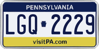 PA license plate LGQ2229