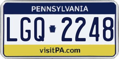 PA license plate LGQ2248