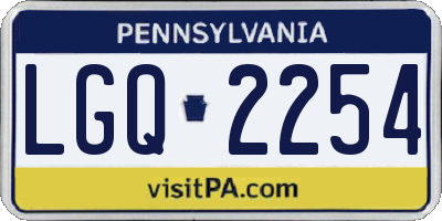 PA license plate LGQ2254