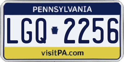 PA license plate LGQ2256