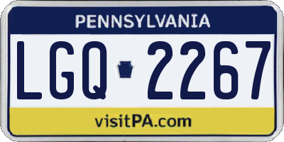 PA license plate LGQ2267