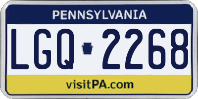PA license plate LGQ2268