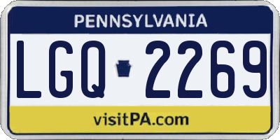 PA license plate LGQ2269
