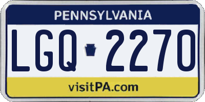 PA license plate LGQ2270