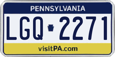 PA license plate LGQ2271