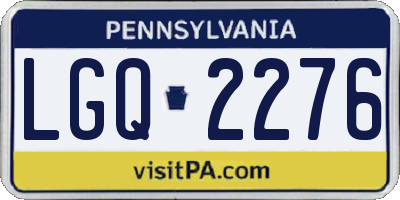 PA license plate LGQ2276