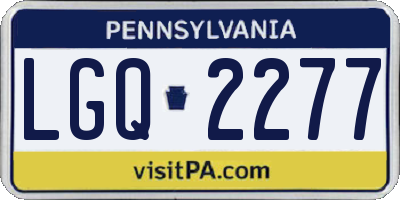 PA license plate LGQ2277